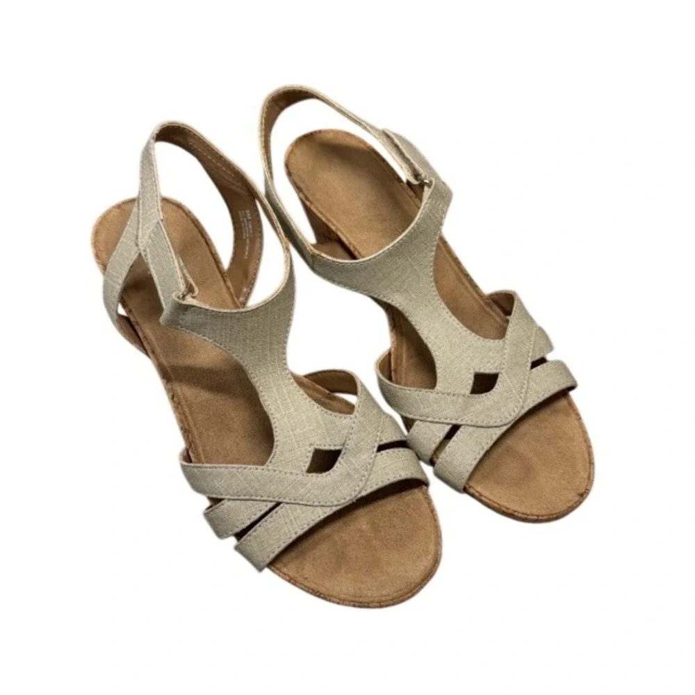 Aerosoles Heelrest Cork Wedge Sandals Slingback Comfort Shoes 8M‎